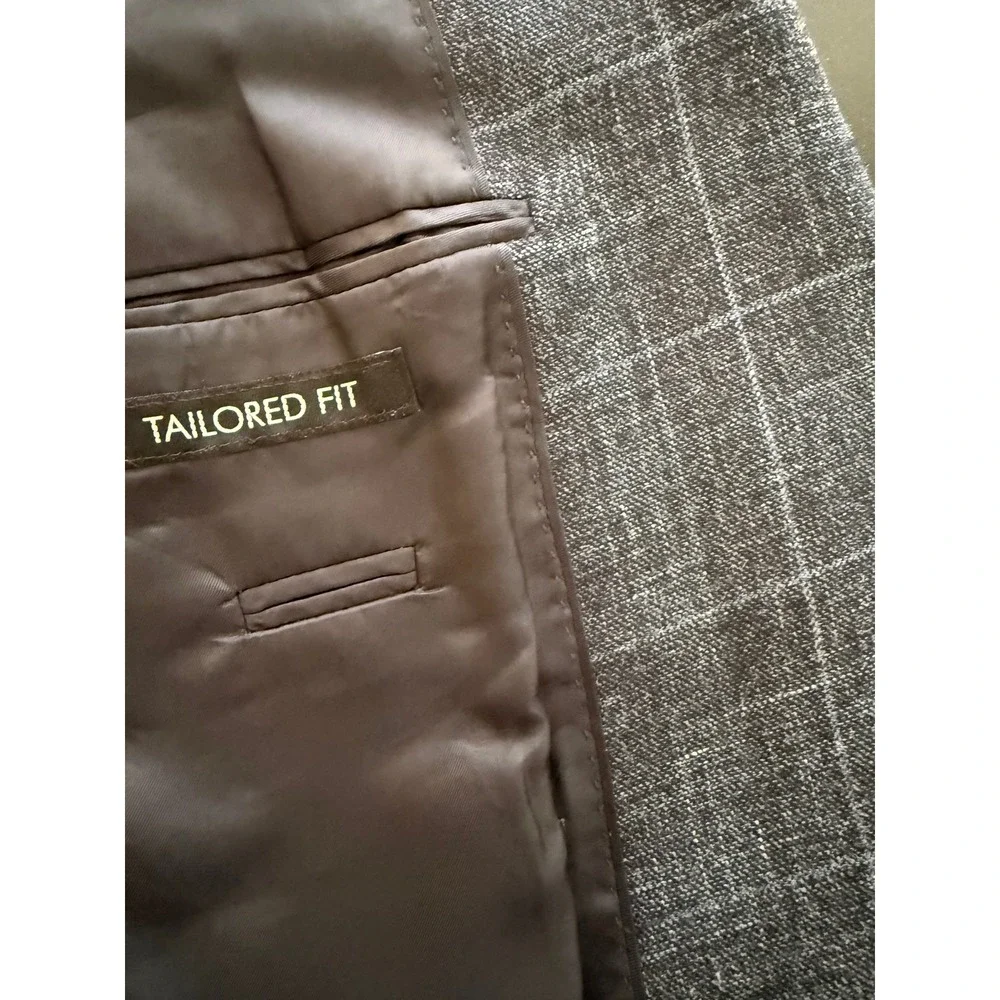 Jos. A. Bank Tailored Fit Sport Coat Mens 42L Blue Wool Silk Linen Blazer Jacket - Picture 8 of 16